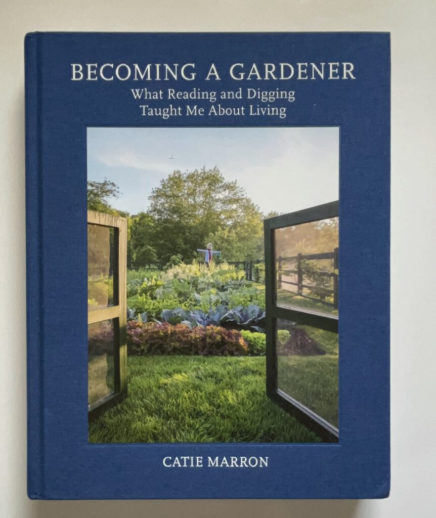 Blue book titled Becoming a Gardener